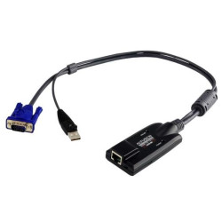 ADAPTADOR KVM PARA CPU RJ45 A USB Y VGA