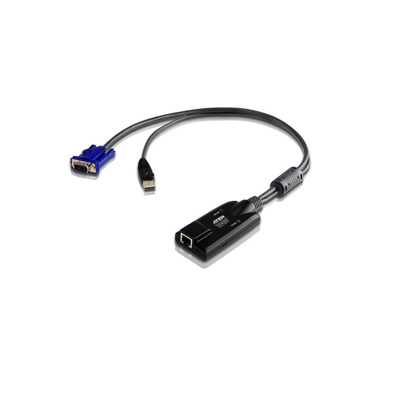 ADAPTADOR KVM PARA CPU RJ45 A USB - VGA + VIRTUAL