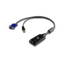 ADAPTADOR KVM PARA CPU RJ45 A USB - VGA + VIRTUAL