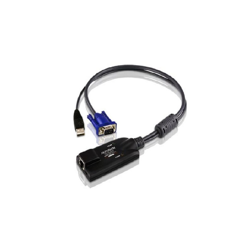 ADAPTADOR KVM PARA CPU RJ45 A USB Y VGA