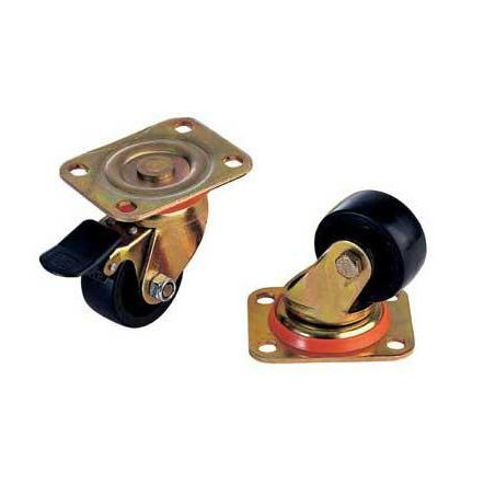 PACK 4 RUEDAS RACK 19´´ 2 + 2 CON FRENO