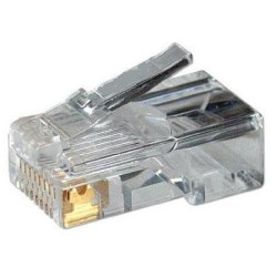 CONECTOR UTP RJ45 MACHO CAT-6 CABLE RIGIDO 50/U