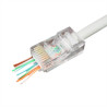 CONECTOR UTP RJ45 M PASS-THROUGH CAB. RIGIDO 100/U