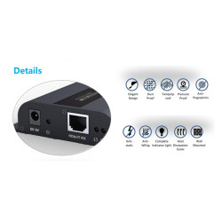 VIDEO EXTEN HDMI (1 x RJ45) 120Mts HDbitD + IR REC