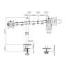 SOPORTE MONITOR LCD MESA 2 MON. HORZ. ARTIC.17-32"