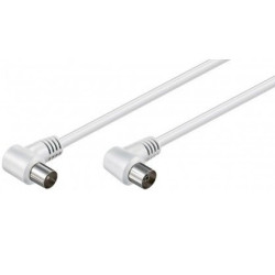 CABLE ANTENA TV 1.5Mts M - H 75Ohm. 2X 90º