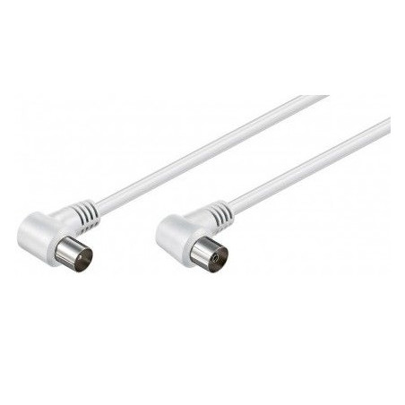 CABLE ANTENA TV 1.5Mts M - H 75Ohm. 2X 90º