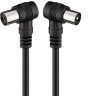 CABLE ANTENA TV 1.5Mts M - H 75Ohm. 2X 90º NEGRO