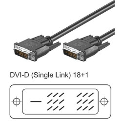 CABLE DVI-D  18+1 M - M SINGLE LINK DE 1Mts