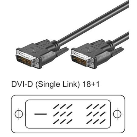 CABLE DVI-D  18+1 M - M SINGLE LINK DE 1Mts