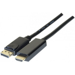 CABLE DISPLAYPORT  v1.2 (M) - HDMI (M) 4K@60Hz 2m