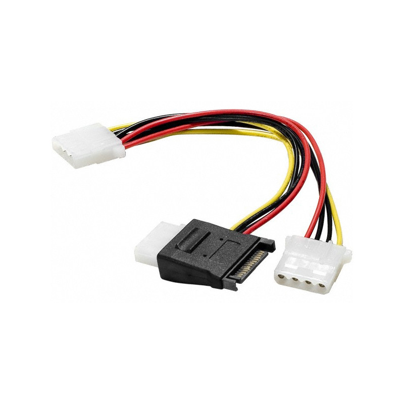 CABLE ALIMENTACION HD 1 SATA M - 3 MOLEX H  0.15M