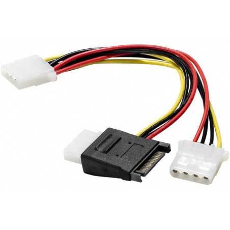 CABLE ALIMENTACION HD 1 SATA M - 3 MOLEX H  0.15M