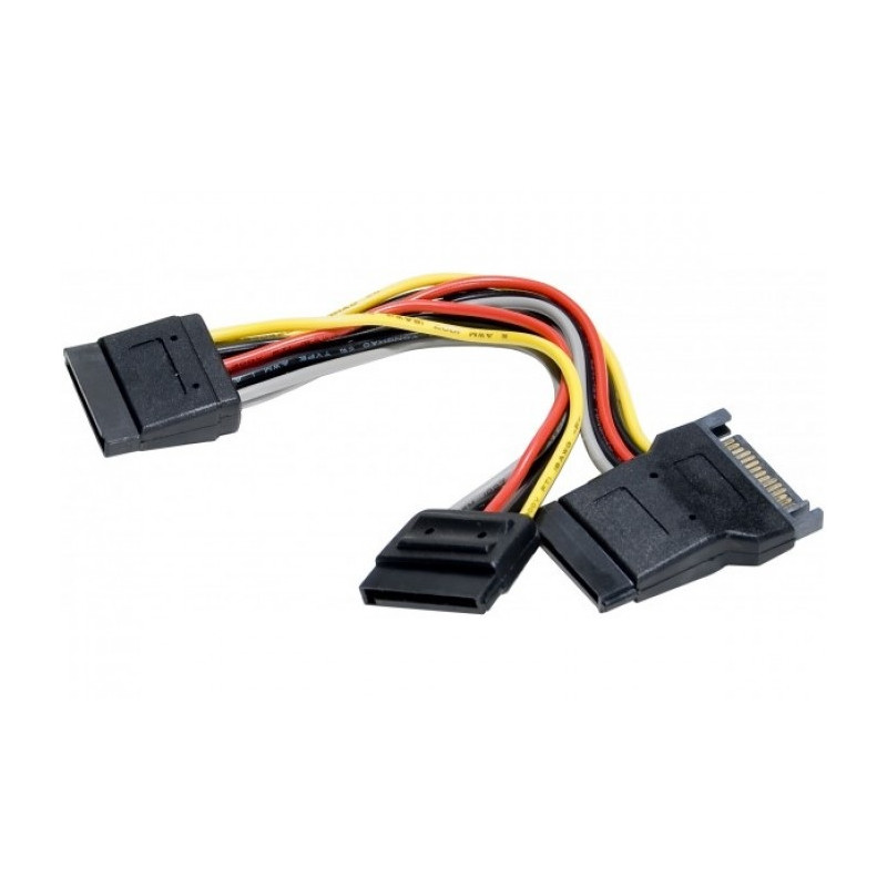 CABLE ALIMENTACION HD 1 SATA MACHO-3 HEMBRAS 0.30m