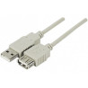CABLE EXTENSION COMPATI. USB 2.0 A(M)-A(H) 1M