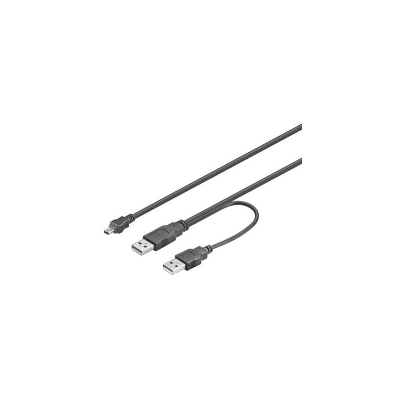 CABLE USB 2.0 TIPO ´´Y´´ 2 X A (M) - 1 X A (M)