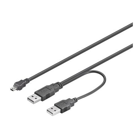CABLE USB 2.0 TIPO ´´Y´´ 2 X A (M) - 1 X A (M)