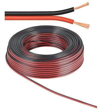 BOBINA 50Mts CABLE AUDIO STEREO PARALELO 0.75mm CU