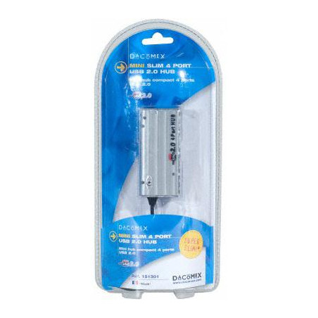 HUB USB 2.0  4 PUERTOS SIN ALIMENTADOR