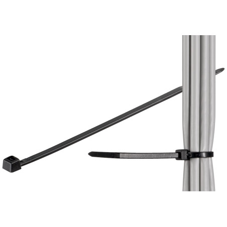 BRIDAS NEGRAS 100 x 2.5mm. U.V, 100 UNIDADES.