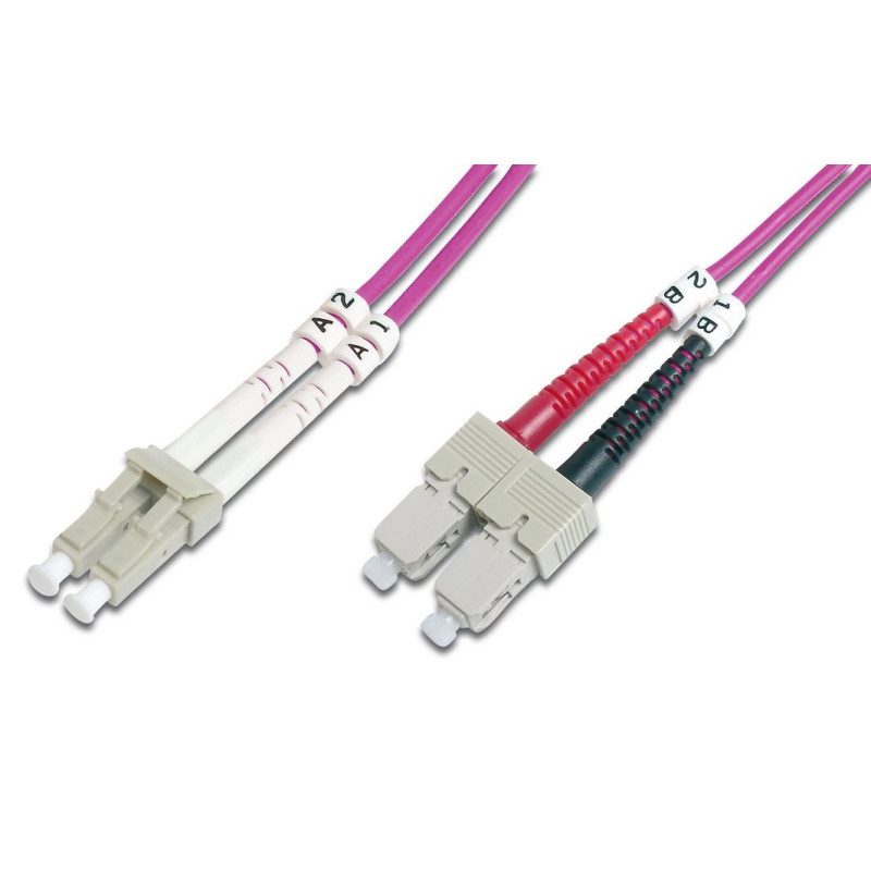 CABLE FIBRA DUPLEX MM. 50/125 LC-SC 10Mtr OM3 VIOL