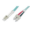 CABLE FIBRA DUPLEX MM. 50/125 LC-SC 15m OM3 AQUA