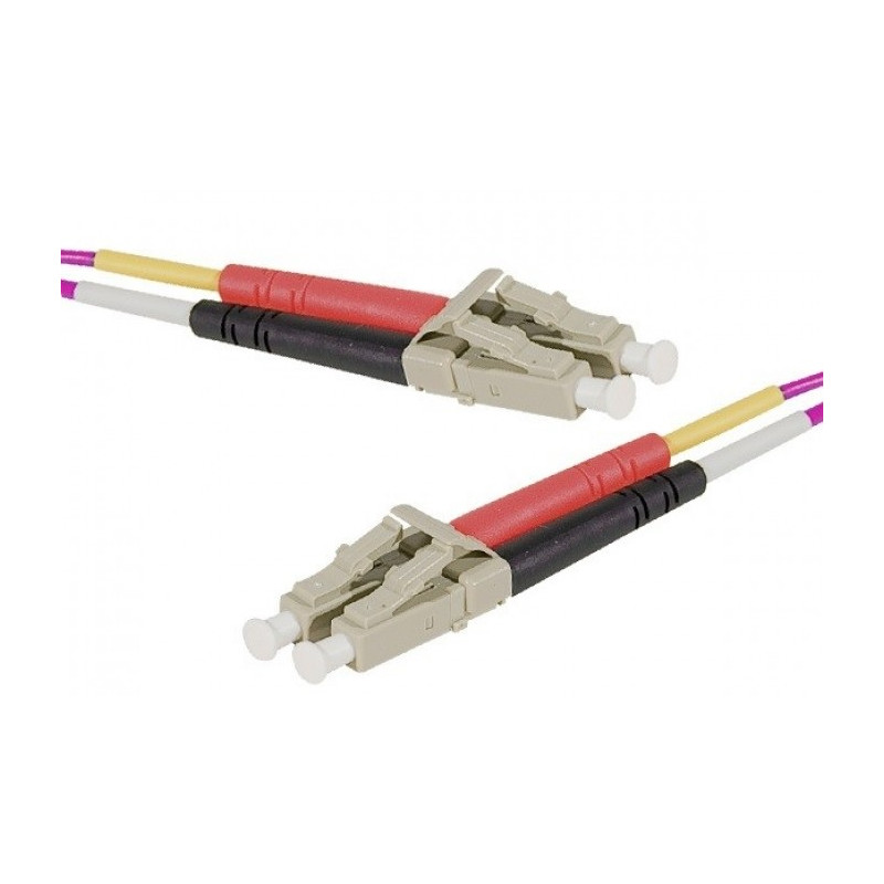 CABLE FIBRA DUPLEX MM. 50/125 LC-LC 3Mts OM4 VIOL
