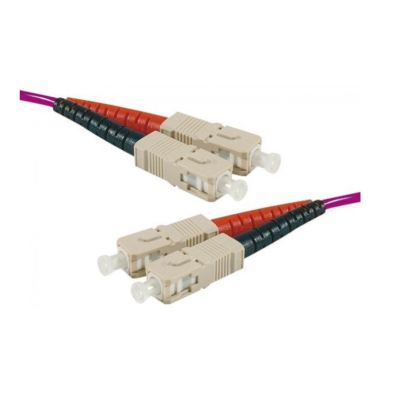 CABLE FIBRA DUPLEX MM. 50/125 SC-SC 15Mts OM4 VIOL