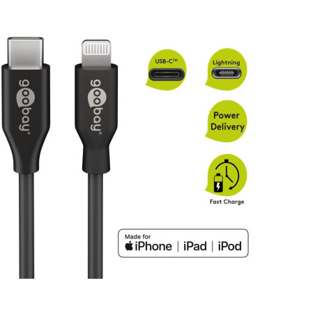 CABLE SINCRONIZACION+CARGA USB-C / LIGHTNING 2m