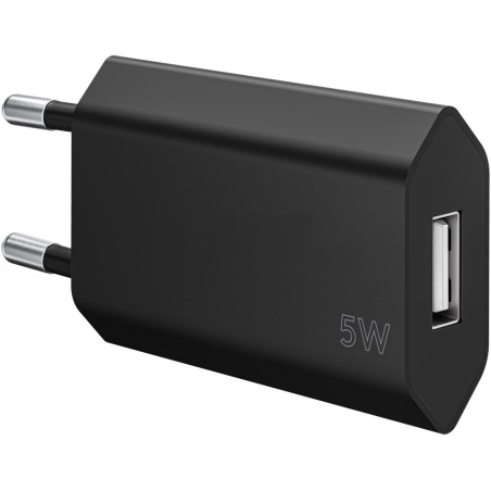 ALIMENTADOR USB-A 5W 1 TOMA NEGRO