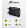 ALIMENTADOR USB-A 5W 1 TOMA NEGRO