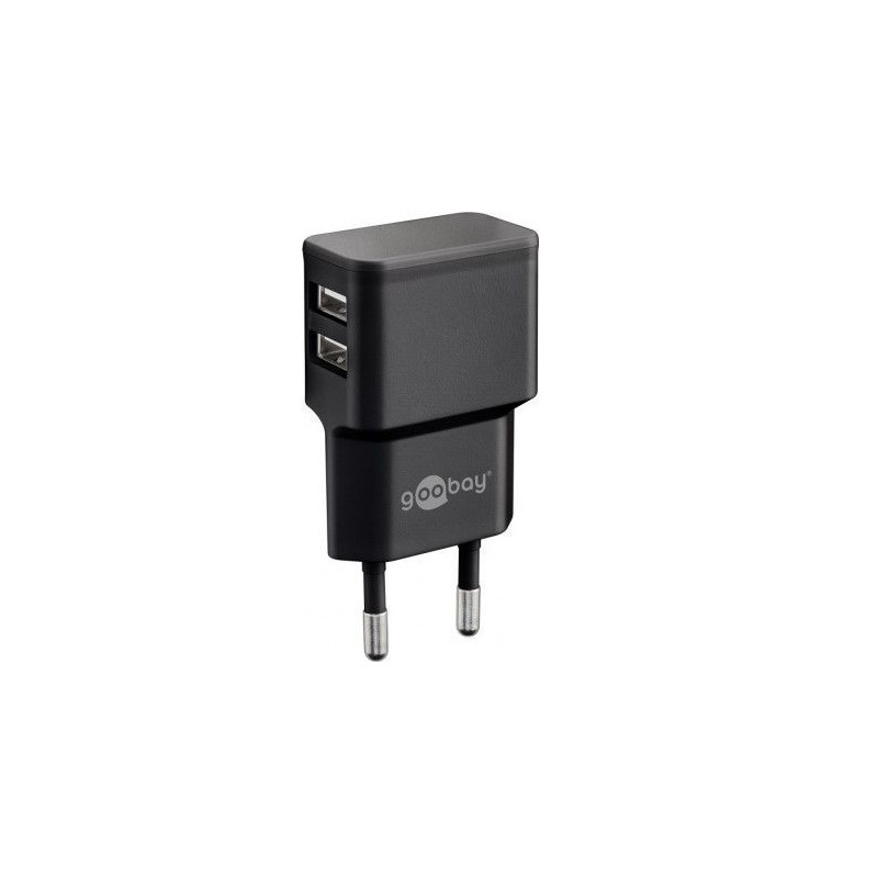 ALIMENTADOR USB-A 12W 5V 2.4A 2 TOMAS USB