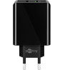 ALIMENTADOR USB-A 28W QC3.0 2 PUERTOS NEGRO