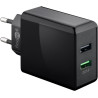 ALIMENTADOR USB-A 28W QC3.0 2 PUERTOS NEGRO