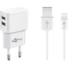 ALIMENTADOR USB-A 12W 5V 2.4A LIGHTNING + CABLE