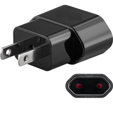 ADAPTADOR DE ALIMENTACION DIPOLAR (H)-USA (M)NEGRO