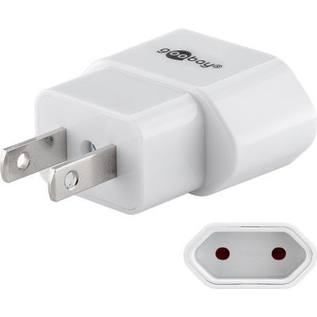 ADAPTADOR DE ALIMENTACION DIPOLAR (H)-USA (M)BLANC
