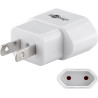 ADAPTADOR DE ALIMENTACION DIPOLAR (H)-USA (M)BLANC