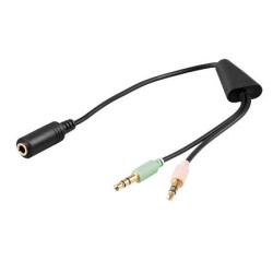 ADAPTADOR AUDIO 1 X JACK 3.5 H TETRAP. - 2 X 3.5 M